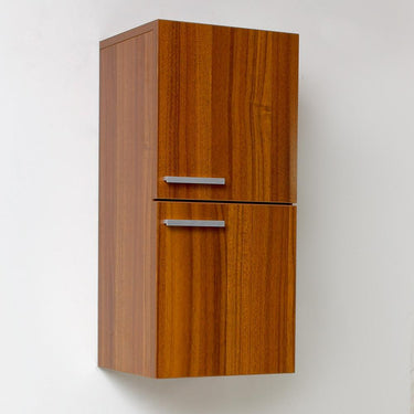 Fresca Teak Bathroom Linen Side Cabinet w/ 2 Storage Areas Linen Cabinet Fresca